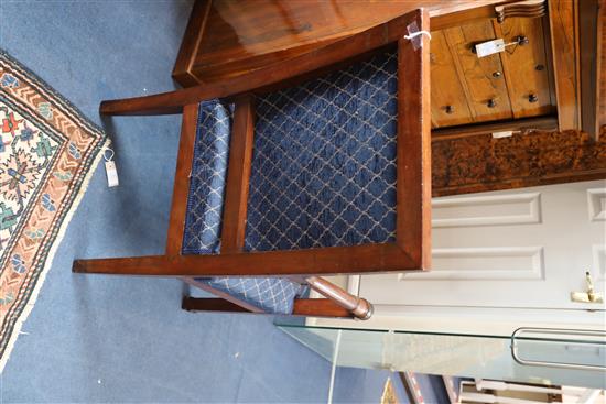 A pair of 19th century French Empire style fauteuils, W. 2ft. H. 3ft 1in.